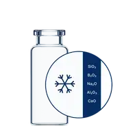 EVERIC® freeze glass pharmaceutical vial with chemical composition of glass wall