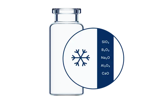 EVERIC® freeze 药用玻璃注射剂瓶，依然维持玻璃化学成分不变