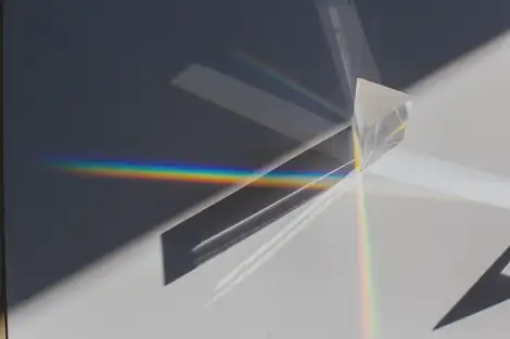 Light scattered when it hit the sapphire