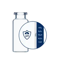Diagram of a EVERIC® plus vial with close up of the interior and exterior surface
