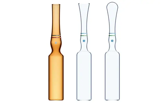 Three SCHOTT Pharma’s Ampoules easyOPC glass ampoules, forms B, C + D