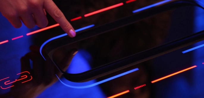   Monochromes TFT-Display einer Glaskeramik mit CERAN EXCITE®