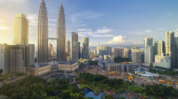 The skyline of Kuala Lumpur, Malaysia 