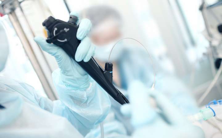 SCHOTT image guide integrated in endoscopic system for high-resolution imaging in minimally invasive medical procedures.