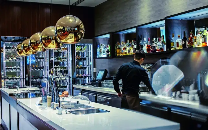 Man working in a bar
