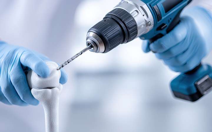 EP-bone model using a power drill